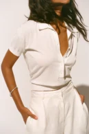 Riva Polo Knit Top
