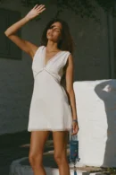 Elise Cotton Lace Mini Dress