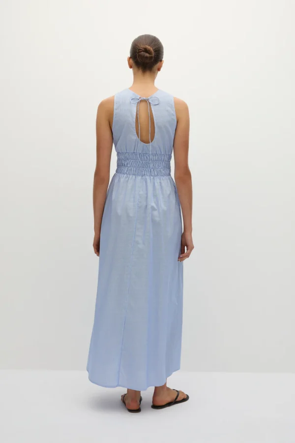 Marina Striped Cotton Midi Dress - Image 2