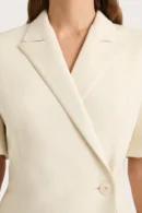 Celia Sleeveless Linen Blazer