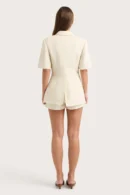 Celia Sleeveless Linen Blazer
