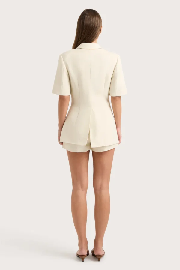 Celia Sleeveless Linen Blazer - Image 6