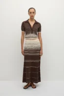 Mira Striped Knit Maxi Skirt
