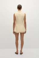 Aurelia Sleeveless Linen Blazer