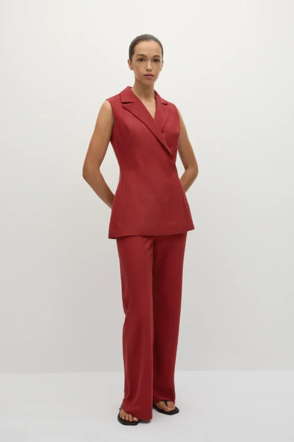 Sorella Sleeveless Linen Blazer - Image 4