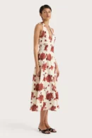 Amelie Linen Midi Dress