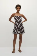 Selene Striped Cotton Bubble Dress
