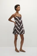 Selene Striped Cotton Bubble Dress