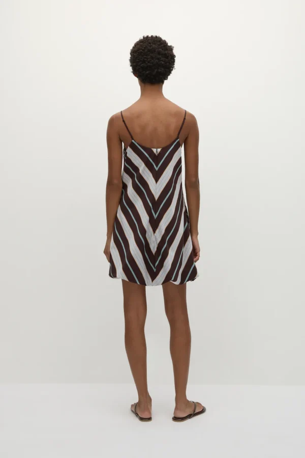 Selene Striped Cotton Bubble Dress - Image 6