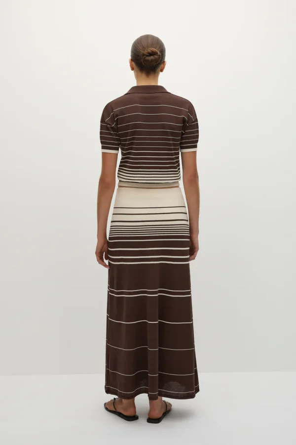 Lina Striped Polo Knit Top - Image 3