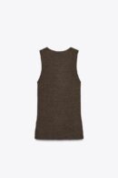 Brown Knitted Halter Dress