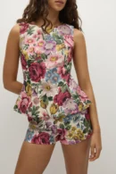 Vibrant Floral Top and Shorts Set